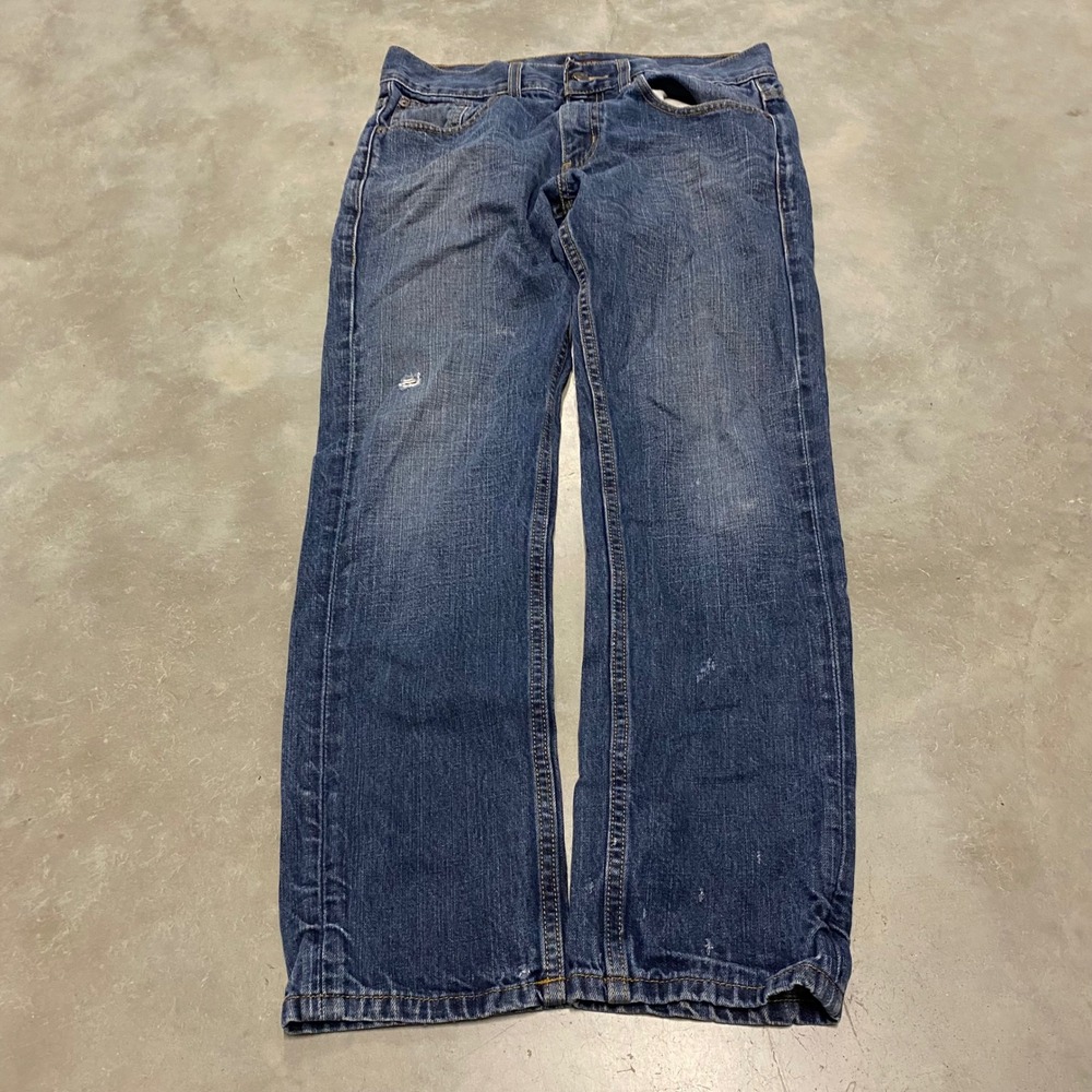 ADAM LEVINE The Dean‎ Mens Jeans W32 X L30 Dark Wash Distressed Denim